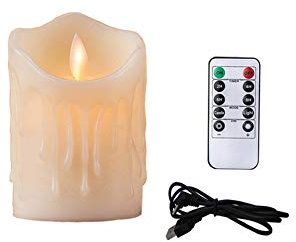 Bello Luna - Vela recargable de 3,9 pulgadas con mando a distancia para bodas