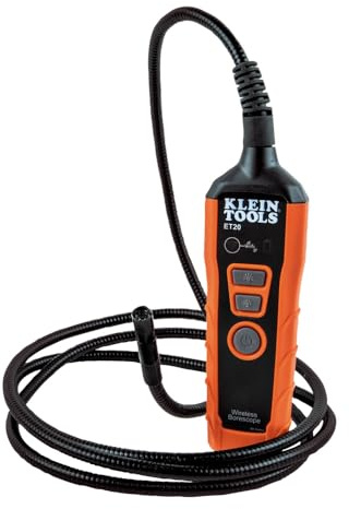 Klein Tools ET20 | Wi‑Fi Inspektionskamera mit 9 mm wasserdichter Kamera & 1,8 m Schwanenhals | 640 × 480px LED‑Licht | Bis zu 9 m Reichweite | Ladegerät & Etui enthalten