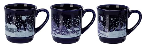 Annastore 12 x Glühweintassen 200 ml mit Füllstrich - Eichstrich - Glühweinbecher - Weihnachtsbecher - Weihnachtstassen Größe 12 x