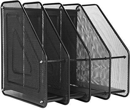 Stehsammler Schreibtisch Organizer Bücher Papier Dokumentenablage Metall Zeitungsständer Metallgeflecht Zeitschriftensammler Schwarz Ordnerhalter A4 Dokumente Magazin Prospekt Bürozubehör Büro Zuhause