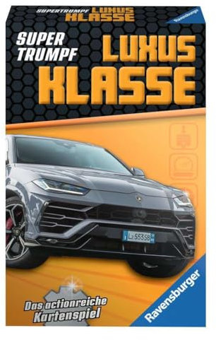 Ravensburger Kartenspiel, Supertrumpf Luxus Klasse 20685, Quartett und Trumpf-Spiel für Technik-Fans ab 7 Jahren