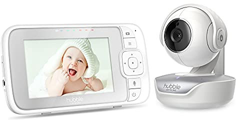 Hubble View Select 4,3 Babyphone mit Kamera, Fernschwenk-Neige-Zoom-Funktion, 2-Wege-Kommunikation, Nachtsicht, Nachtlicht Baby, Kamera Überwachung innen, Kinder Kamera, Baby Monitor ohne WLAN