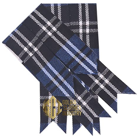 Goldia Clothes Industry Kilts Hose Flashes I Scottish Traditional Socks Flashes (Ramsay Blue)