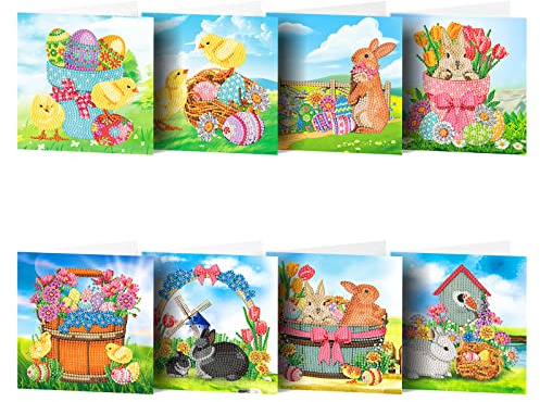 ycyingcheng 5D DIY Diamantmalerei-Grußkarten-Kit, DIY-Grußkarte Speziell geformte Diamantmalerei-Weihnachtspostkarten, Diamantkunst-Postkarten mit Umschlägen für Freunde der Familie