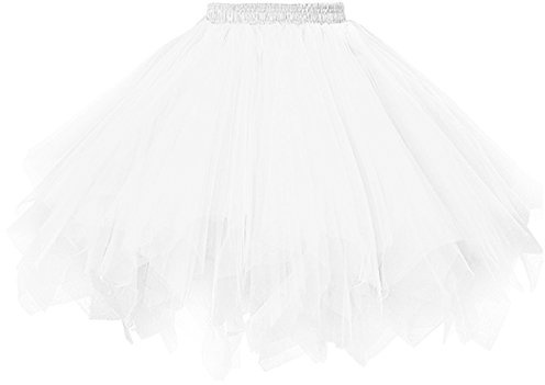 Dressever Damen 50er Rockabilly Petticoat Retro Tüllrock | Ballet Cosplay Prom Abendkleider Anlass;Tanz Tüllrock;Halloween Tüll-Rock;Karnevalskostüm