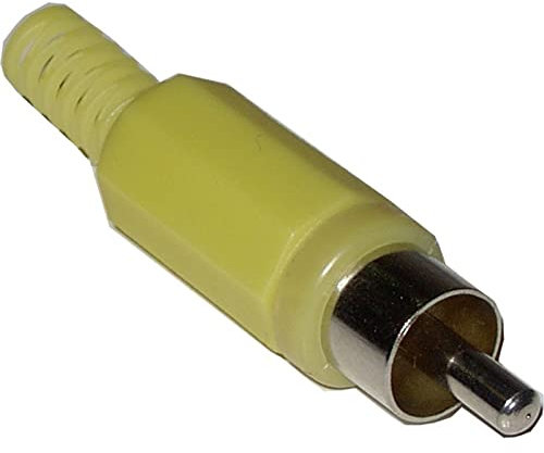 CableMarkt - Connettore RCA Maschio Giallo per Montaggio Cavi