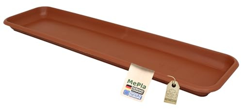 MePla Untersetzer Balcony Standard Länge 38 cm, Breite 15,8 cm, Terra, wetterfest aus UV-beständigem Kunststoff