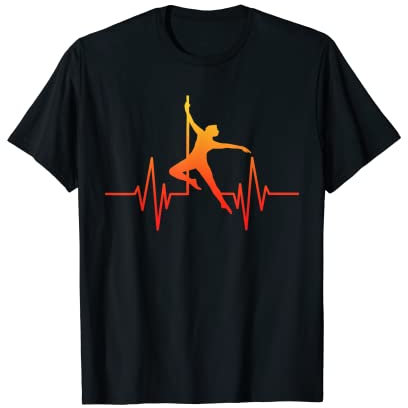 Pole Dancer Heartbeat Pole Dancing ist meine Leidenschaft Pole Dancer T-Shirt