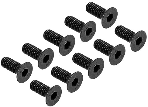 QUARKZMAN 100STK. M4 x 10mm Hex Sockel Flachkopf Senkschrauben Schwarz