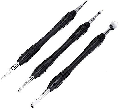 SHINEOFI 3piezas Herramientas Para Tallar Cuero De Grabado Buril Artesanal Cabeza Cónica Gancho Para Doméstico