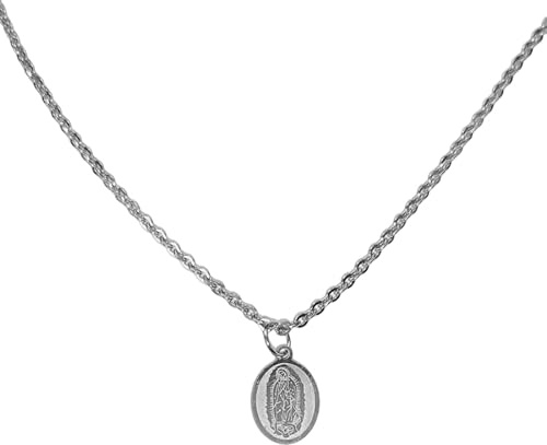 Collana Con Madonna Medaglietta In Acciaio Inossidabile, Idea Originale per Regalo Natale,Fatto a Mano, Donna Ragazza Uomo Medglietta