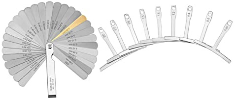 HEMOTON Set e Misuratore Distanza Corde Chitarra in Acciaio Inossidabile di Strumenti per Liutaio Calibro Curvatura per Riparazione e Regolazione