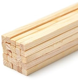 Mendi Palitos de madera (50) cuadrado 35 cm para manualidades, artesania