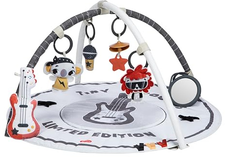 Tiny Love Roll With Me Babygym, Rock'n'roll-inspirerat Aktivitetsgym Nyfödd med Musik, 0–36 Månader, Babylekmatta, 20 Aktiviteter, Musikleksak att ta med, Justerbara Bågar, Tiny Rockers