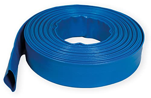 IP Water+ Flachschlauch | Ø 38 mm | 1 1/2 Zoll, 50 m | Bauschlauch & Pumpenschlauch für Pumpe | Schlauch aus PVC, flach aufrollbar | Wasserschlauch