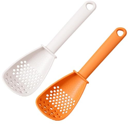 Cucchiai da cucina – cucchiai resistenti al calore, cucchiai in plastica antiaderenti | separatore di uova con manico in plastica, cucchiai da mescolare per cucinare, cucchiaio da mescolare