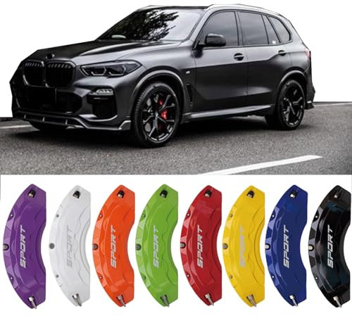 4pc Brake Caliper Covers Compatible Front Rear for BMW X5 Accessories (Black)