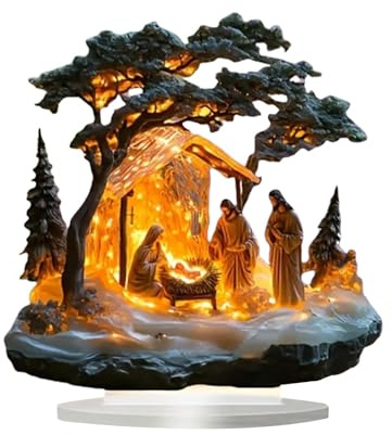 Krippenfiguren | Weihnachtskrippe | Acryl Krippenfiguren Weihnachten Desktop Basteln | Klassische exquisite Krippenfiguren Heimdekoration
