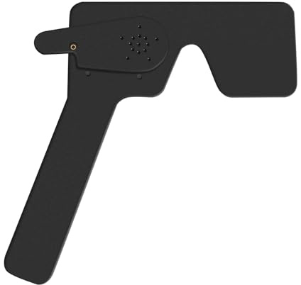 Orolotay Ocular Oclusor OftáLmico Profesional Lorgnette 17 Estenopeico de PláStico Negro para Prueba de VisióN