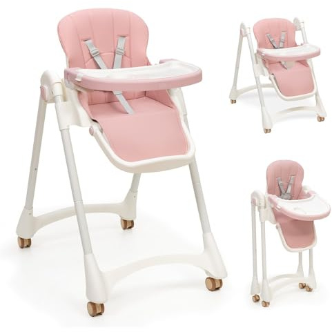 Interbaby Trona Bebé Evolutiva Plegable 6-36 Meses Aluminio (Practic Rosa)