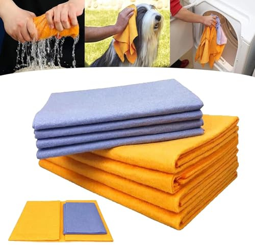 Miracle Shammy, paquete de 8 paños de limpieza absorbentes, multiusos, reutilizables, lavables, no tejidos