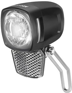 ADDVIEW Fahrradlicht Dynamo Frontscheinwerfer 60 Lux Hammer M60 – LED Fahrradlampe mit Helligkeitssensor, Standlicht, IP65, StVZO & ECE zugelassen, für City & Trekkingrad