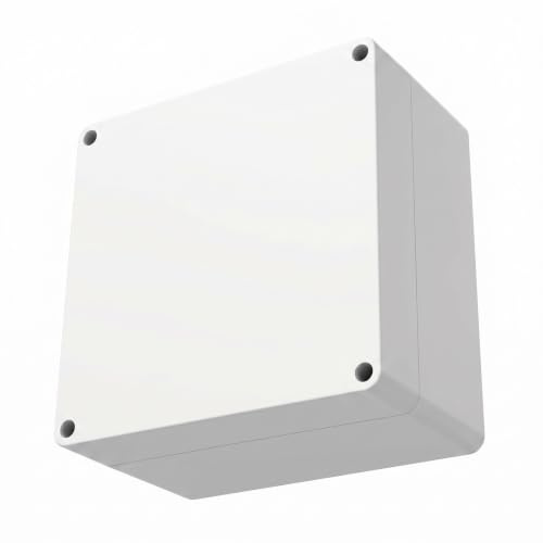 Anschlussdose,Abzweigdose Wasserdichtes IP65 Abzweigkasten ABS Elektrisches Anschlusskästen DIY Kunststoff Fall Verdrahtungs Verteilerkasten flach Aufputz Schalter Box(12 * 12 * 9cm)