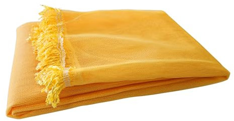 SONIT - Zanzariera Finestra 150x250 Giallo - Zanzariera Porta Finestra con Gancetti e Anelli - Rete Antizanzare Per Finestre Facile Installazione con Frange