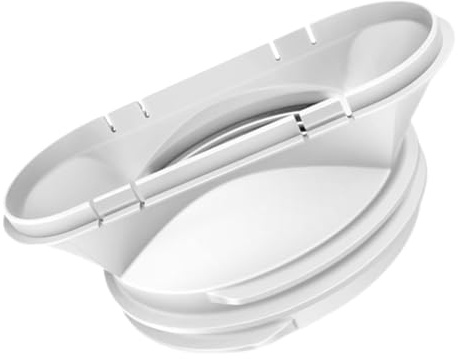 POPETPOP Connecteur de Conduit D'air en Abs Blanc pour Tuyau de Climatisation, Adaptateur Double pour Conduits de Ventilation de Fenêtre, Prévient les Fuites D'air