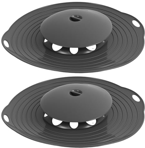 Sesaver 2 Pcs Spill Stopper Silicone Lid Cover Overflow Spill Stopper Pans and Pots Boil Over Safeguard Kitchen Tool Dust Proof Collapsible Splash Guard for Cooker Microwave