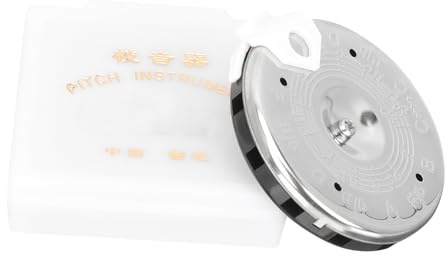 Instrumentenstimmwerkzeug für Musikinstrumente, 1 Satz, Silber | Abs Zinklegierung, Runde Ausführung, Sichtlesen und Drehmund Blasabstimmung, Erhu Zubehör
