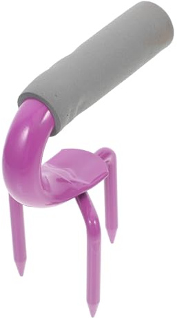EPIGEIST Fourche à Main Motoculteur De Jardin pour Ameublir La Terre, Outil Manuel Couleur Violet Boîte De Rangement, Cultivateur Manuel, Griffes Désherbeuses Polyvalentes pour Potager