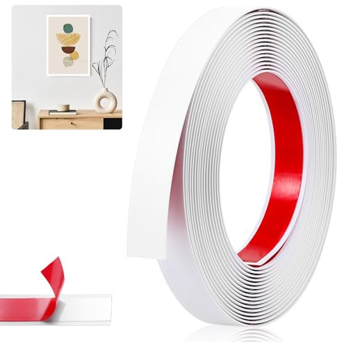 Starvortex Zierleisten Selbstklebend 6m x 2cm, Weiße Flachleiste Selbstklebend, Flexible Kunststoffleisten, PVC Fensterleiste für Spiegelrahmen Fensterrahmen Wände Böden Tür
