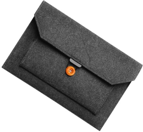 BESPORTBLE Housse en Feutre pour Ordinateur Portable 15 Pouces Sacoche Professionnelle Noire Pochette de Protection Résistante aux Chocs Paquet de Voyage pour Bureau et Déplacements