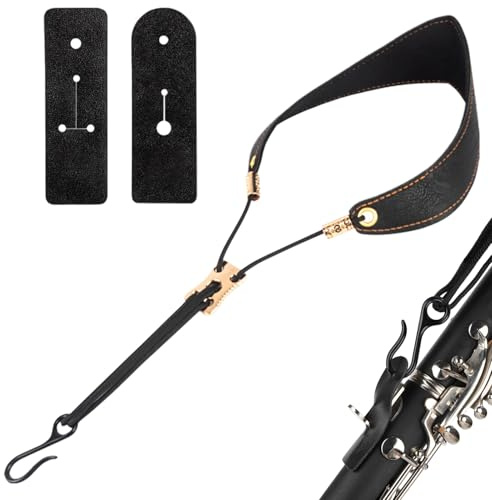 Genérico Correa Ajustable Para Cuello De Clarinete Bajo - Arnés Con Almohadilla Y Soporte Ajustable,Correa Para El Cuello Del Saxo Tenor,para Comodidad y Estabilidad Flauta Bajo Principiantes y Niñas