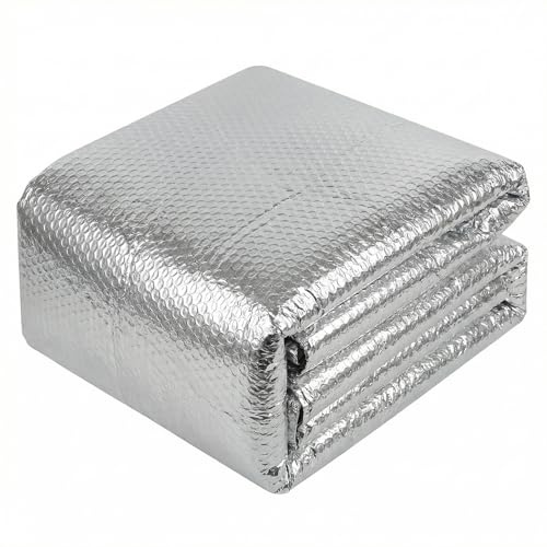 Isolation en aluminium double face - 3 mm d'épaisseur - Film isolant - Film réfléchissant - Film isolant en aluminium - Isolation des radiateurs - Pour véhicules, toits, fenêtres, tuyaux, etc. (120 cm