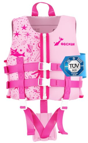Obcxin Schwimmweste Kinder, Einstellbare Schwimmhilfe Auftriebshilfe für Mädchen & Jungen, TÜV geprüfte, Ideal für Pool, Strand und Schwimmunterricht