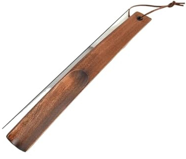 NDSJAIE Skohorn 1 st skohorn i massivt trä 15-31 cm skohorn lätt att använda för hemmet, 30 cm träfärg, Taglia unica