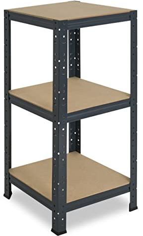 shelfplaza Home 100x50x50cm Schwerlastregal anthrazit mit 3 Böden x 175kg | Kellerregal · Lagerregal · Metallregal · Regale für Kellerraum · Steckregal · Abstellraum Regal