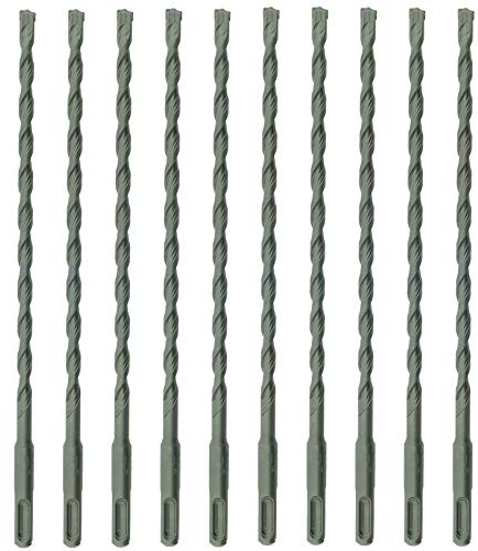 SabreCut 10pcs SDSB8_10 8mm x 210mm PGM Approved SDS+ Drill Bits | PGM approved carbide tip and reinforced chrome vanadium core drill stone, concrete and brick with long service life