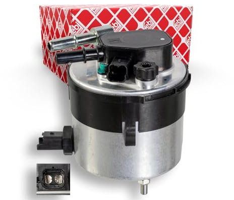 febi bilstein 108974 Kraftstofffilter mit Filterheizung, 1 Stück | Kompatibel mit: FORD C-MAX, FIESTA V Van, FIESTA VI, FIESTA VI Van, FOCUS C-MAX, FOCUS II, FOCUS II Stufenheck