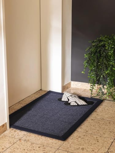 benuta Nest Sisal Naturfaser Teppich Sana - Blau 60x90 cm - Robuster Teppich für Esszimmer & Wohnzimmer - 100% Sisal Naturfaser - Zeitloses Design