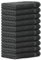 Luckytowel 10er Set Gästehandtücher 30x50 cm 100% Baumwolle, 600g/m² Oeko-Tex Gästetuch-Set 10er Pack Anthrazit