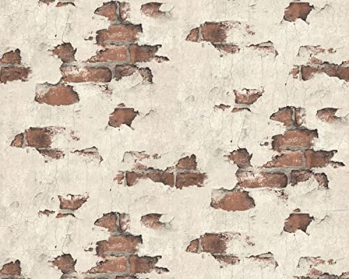 Stein Kacheln Tapete EDEM 819DN56 heißgeprägte Vliestapete leicht strukturiert in Spachteloptik matt beige grau reh-braun 10,65 m2