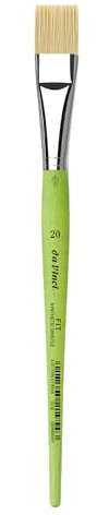 da Vinci, FIT BORSTE Synthetic Bristle, Serie 379, Flach, Elastische Synthetikborsten, Acryl, Öl, Für Keramik, Papier, Stein & Holz, Porzellan & Schule, Made in Germany, Größe 20 | Elastische Synthetikborsten – ideal für dickflüssige Acryl- und Ölfarben, Schule, Hobby und Workshops.