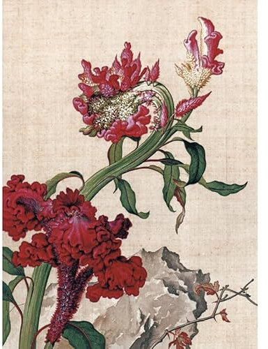 Bristlegrass Puzzles für Erwachsene, 1000 Teile, Puzzles von chinesischer Giuseppe Castiglione, Meisterwerke der Kunst, Cockscomb & Spielpuzzle, Geschenke für Erwachsene, Weihnachtspuzzle, lustige