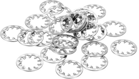 QUARKZMAN 50Pz Rondelle Bloccanti a Stella con Denti Interni, Rondella Bloccante Dentellata Interna in Acciaio Inossidabile da 1/2 Pollice per Fissaggi Meccanici, Tono Argento