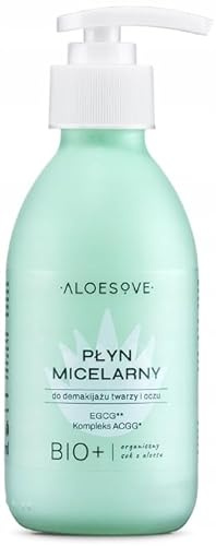 ALOESOVE Mizellenwasser Make Up Entferner 190 ml - Vegan Mizellen Reinigungswasser für Gesicht und Augen - Gesichtsreinigung für alle Hauttypen