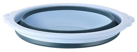 Foldable Washbasin, Round Washing Up Bowl Basin Portable Wash Basin Plastic Folding Hand Wash Basin Thickened Foldable Basin for Camping Outdoor Travel Water Storage (L 30cm /