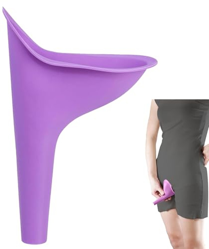 ASIRYVA 1 x Silikon-Uriniergerät für Frauen, Reise-Urinaltrichter für Frauen, wiederverwendbar und tragbar, weibliche Toilette, ermöglicht es Frauen, im Stehen zu pinkeln, für Reisen, Outdoor,